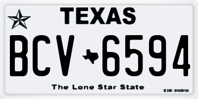 TX license plate BCV6594