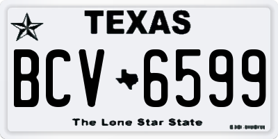 TX license plate BCV6599