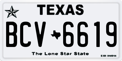 TX license plate BCV6619