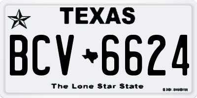 TX license plate BCV6624