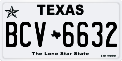 TX license plate BCV6632