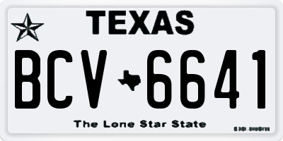 TX license plate BCV6641