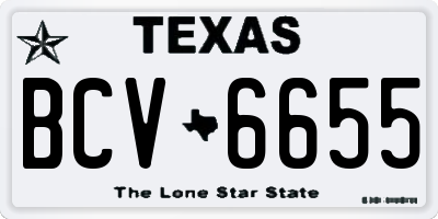 TX license plate BCV6655