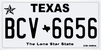 TX license plate BCV6656