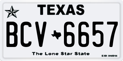 TX license plate BCV6657