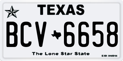 TX license plate BCV6658