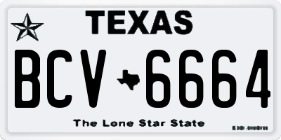 TX license plate BCV6664