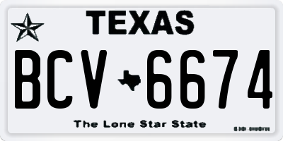 TX license plate BCV6674
