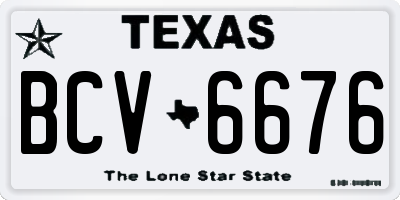 TX license plate BCV6676
