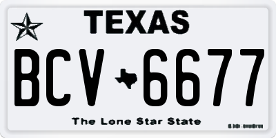 TX license plate BCV6677