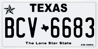 TX license plate BCV6683