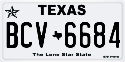TX license plate BCV6684