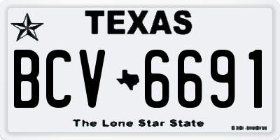 TX license plate BCV6691