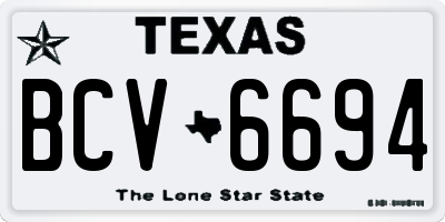TX license plate BCV6694
