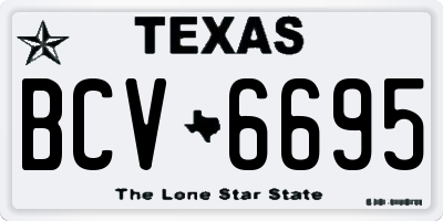 TX license plate BCV6695