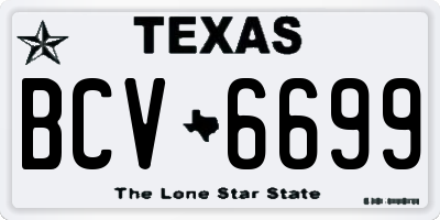 TX license plate BCV6699