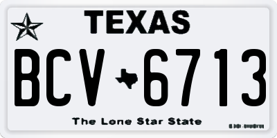TX license plate BCV6713
