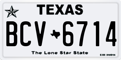 TX license plate BCV6714