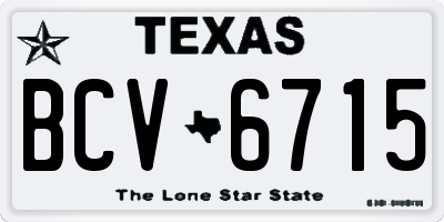 TX license plate BCV6715