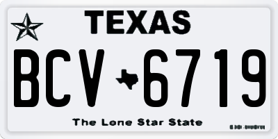 TX license plate BCV6719