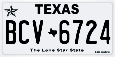 TX license plate BCV6724