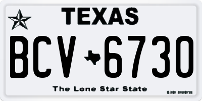 TX license plate BCV6730