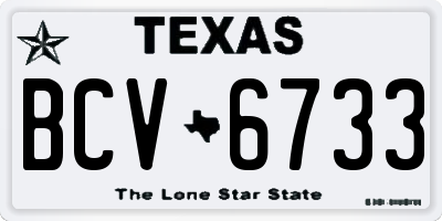 TX license plate BCV6733