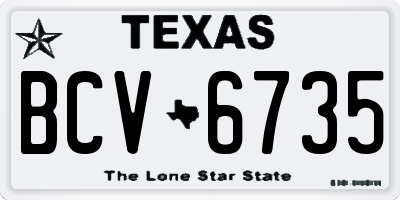 TX license plate BCV6735
