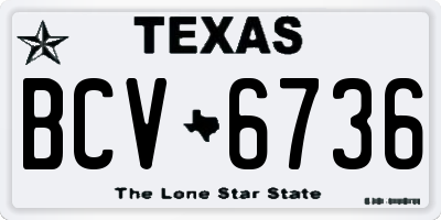 TX license plate BCV6736