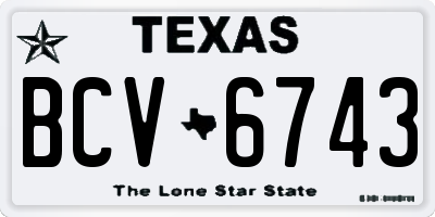 TX license plate BCV6743