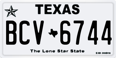 TX license plate BCV6744