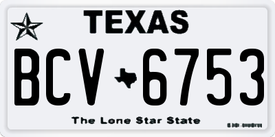 TX license plate BCV6753