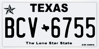 TX license plate BCV6755