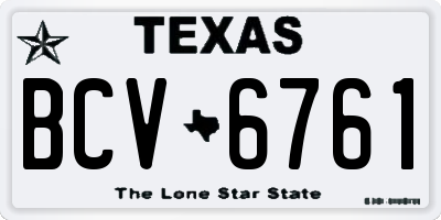 TX license plate BCV6761