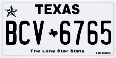 TX license plate BCV6765