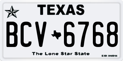 TX license plate BCV6768