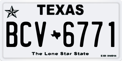 TX license plate BCV6771