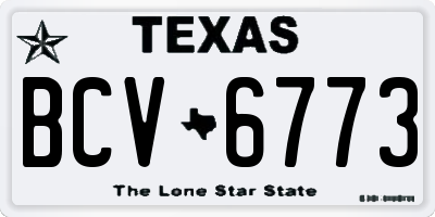 TX license plate BCV6773