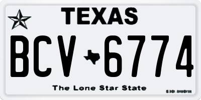 TX license plate BCV6774