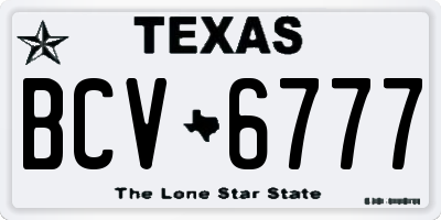 TX license plate BCV6777