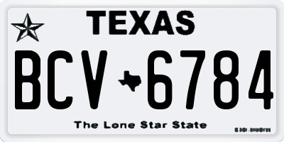 TX license plate BCV6784