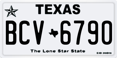 TX license plate BCV6790