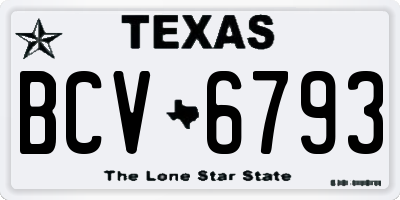 TX license plate BCV6793