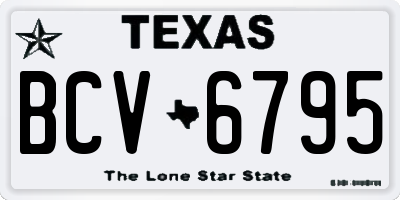 TX license plate BCV6795