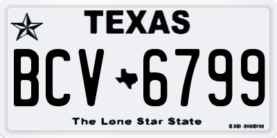 TX license plate BCV6799