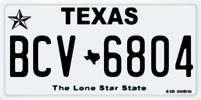 TX license plate BCV6804