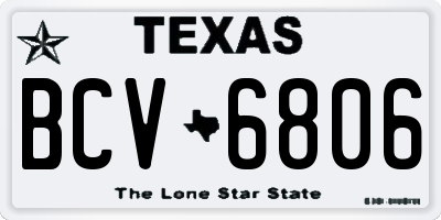 TX license plate BCV6806