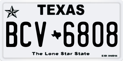 TX license plate BCV6808