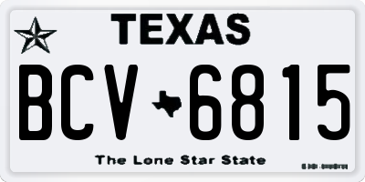 TX license plate BCV6815
