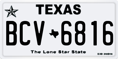 TX license plate BCV6816